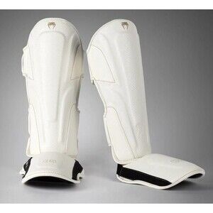 NWT Unisex Sz XL Ivory White VENUM IMPACT EVO SCALES Kickboxing MMA Shin Guards